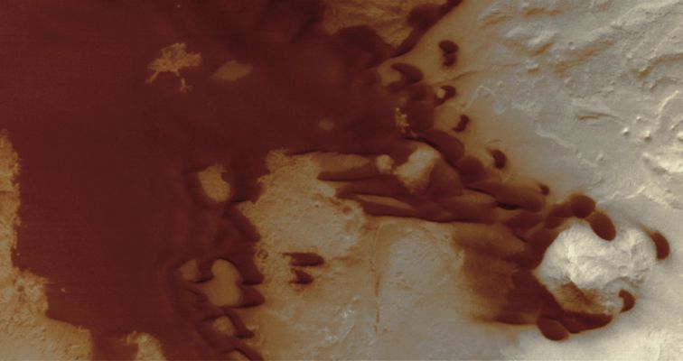 The Dark Dunes of Ganges Chasma (Eastern Valles Marineris - Saturated Natural Colors; credits for the additional process. and color.: Dr Paolo C. Fienga - Lunar Explorer Italia)
nessun commento
Parole chiave: Mars from orbit - Dunes - Ganges Chasma Region