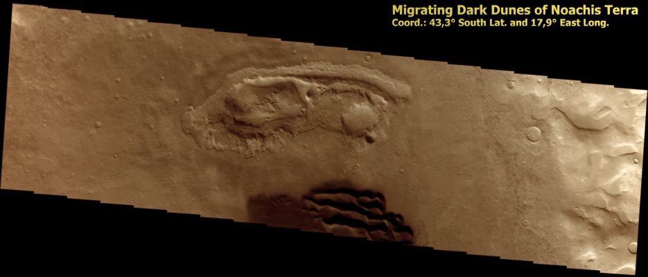 Migrating Dunes in Noachis Terra (Absolute Natural Colors; credits for the additional process. and color.: Dr Paolo C. Fienga - Lunexit Team)
nessun commento
Parole chiave: Mars from orbit - Dunefield - Noachis Terra Region