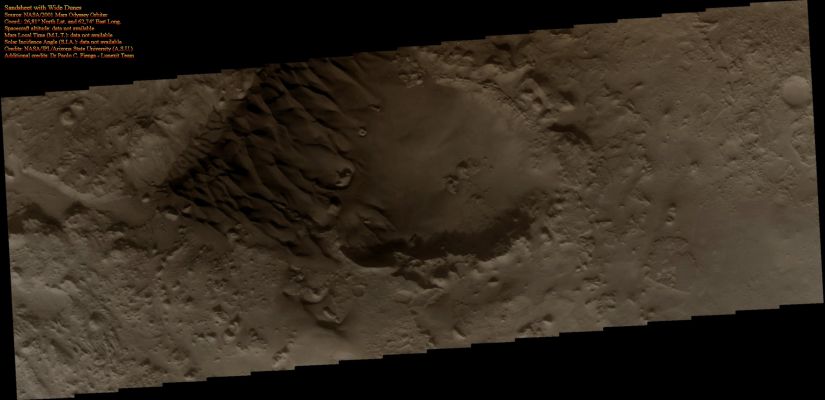 Large Dunes (Absolute Natural Colors; credits for the additional process. and color.: Dr Paolo C. Fienga - Lunexit Team) 
nessun commento
Parole chiave: Mars from orbit - Dunes