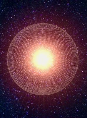 The Dyson Swarm
Some have suggested that Dyson Sphere habitats could be built around white dwarfs or pulsars.

In 2022 it was suggested that a Dyson Swarm around the Sun could be launched from either Mercury or Mars. 

In order to transmit the energy back (Microwaves and high frequency IR Radiations maybe?), far-field radiative wireless power transfer was proposed, a technology that is not yet fully developed. But the question remains open...

A Dyson swarm is a hypothetical megastructure that orbits a star to capture its radiant energy. Proposed as an alternative to the solid, unbuildable "Dyson Sphere," it consists of a vast cloud of independent satellites or habitats that harness massive amounts of stellar power. 

The Inspiration: Physicist Freeman Dyson first proposed the concept in 1960. He theorized that highly advanced alien civilizations would require exponentially more energy than a single planet could provide, prompting them to build structures around their host star. 

Dyson Sphere vs. Dyson Swarm: Dyson Sphere vs. Dyson Swarm: While a traditional "Dyson sphere" is often imagined in sci-fi as a single, solid shell around a star, this is mechanically impossible due to immense gravitational stresses. A swarm solves this by using millions or billions of independent solar collectors, mirrors, and space habitats traveling in their own individual orbits. 
Parole chiave: Mega structure