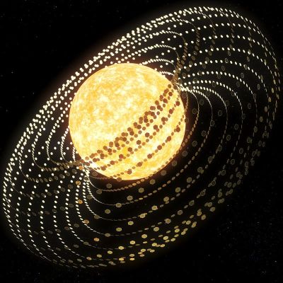 The Dyson Swarm
Because these megastructures absorb so much starlight, they would emit a unique infrared signature (waste heat). Astronomers look for these anomalies when searching for highly advanced, Extraterrestrial Civilizations (so-called "Technosignatures").
Parole chiave: Mega structure