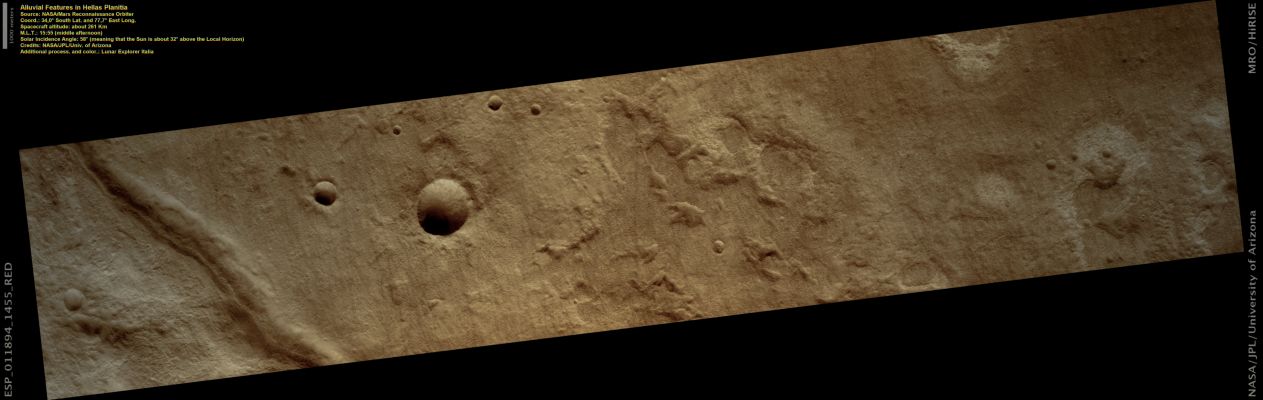 Alluvial Features in Hellas Planitia (Natural Colors; credits: Lunar Explorer Italia)
nessun commento
Parole chiave: Mars from orbit - Alluvial Features