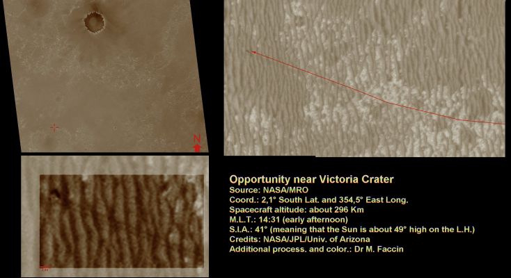 Opportunity near Victoria Crater (by Dr M. Faccin)
nessun commento
Parole chiave: Mars from orbit - Craters - Victoria Crater