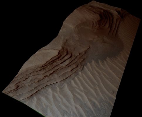 Layers and Ripples in Arabia Terra (Perspective View and Natural Colors; credits: Dr M. Faccin & Lunexit)
nessun commento
Parole chiave: Mars from orbit - Layers - Arabia Terra Region