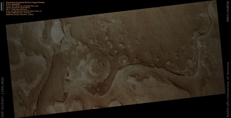 Exposures of Layered Rocks in Argyre Planitia (Natural Colors; credits: Lunexit)
nessun commento
Parole chiave: Mars from orbit - Argyre Planitia Region