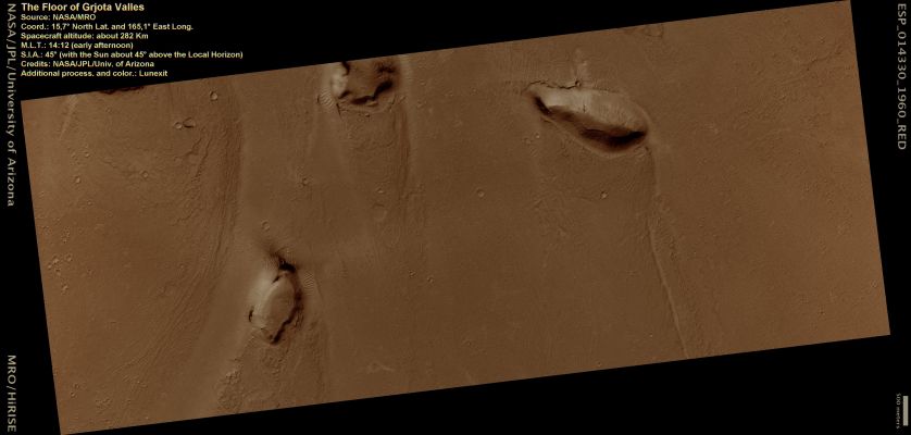 Island-like Features on the Floor of Grjota Valles (Natural Colors; credits: Lunexit)
nessun commento
Parole chiave: Mars from orbit - Grjota Valles
