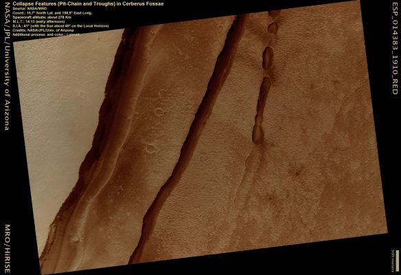 Collapse Features in Cerberus Fossae (Natural Colors; credits: Lunexit)
nessun commento
Parole chiave: Mars from orbit - Collapse Features - Pits and Troughs