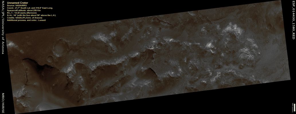 Unnamed Crater S/W of Vinogradov Crater (Natural Colors; credits: Lunexit)
nessun commento
Parole chiave: Mars from orbit - Craters - Unnamed Crater