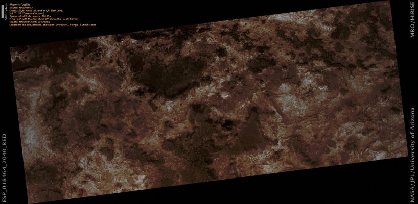 Mawrth Vallis (Natural Colors; credits for the additional process. and color.: Dr Paolo C. Fienga - Lunexit Team)
nessun commento
Parole chiave: Mars from orbit - Mawrth Vallis