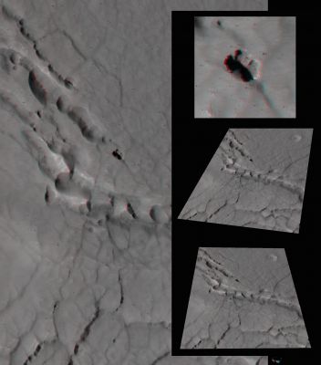 Pits and Fractures in Deuteronilus Mensae (Image-Mosaic; credits for the additional process. and color.: Elisabetta Bonora - Lunexit Team) 
nessun commento
Parole chiave: Mars from orbit - Deuteronilus Mensae