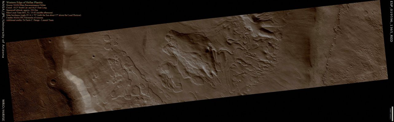 On the Edge of Hellas Planitia (Absolute Natural Colors; credits for the additional process. and color.: Dr Paolo C. Fienga - Lunexit Team)
nessun commento
Parole chiave: Mars from orbit - Hellas Planitia Region