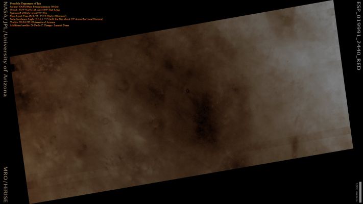 Possible Ice-Exposure in Vastitas Borealis (Absolute Natural Colors; credits for the additional process. and color.: Dr Paolo C. Fienga - Lunexit Team) 
nessun commento
Parole chiave: Mars from orbit - Vastitas Borealis Region