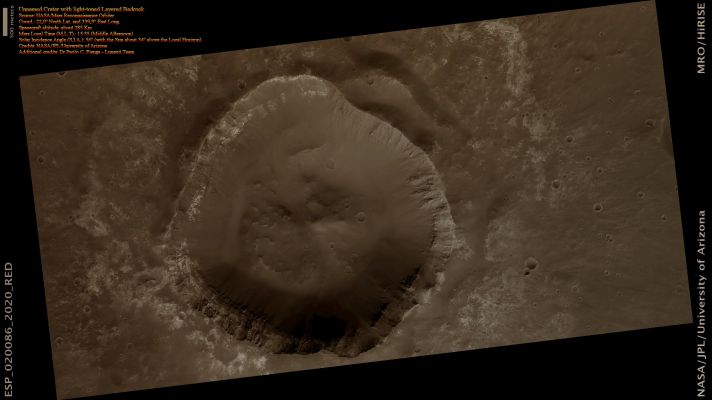 Unnamed Crater with Light-toned Layered Bedrock (Absolute Natural Colors; credits for the additional process. and color.: Dr Paolo C. Fienga - Lunexit Team)
nessun commento
Parole chiave: Mars from orbit - Craters - Unnamed Crater with Layered Bedrock