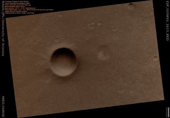 Almost "Invisible": Unnamed Craters in Solis Planum (Natural Colors; credits for the additional process. and color.: Dr Paolo C. Fienga - Lunexit Team)
nessun commento
Parole chiave: Mars from orbit - Craters - Unnamed Craters - Solis Planum Region