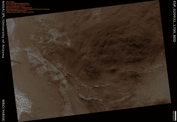 Features of Melas Chasma (Absolute Natural Colors; credits for the additional process. and coloring: Dr Paolo C. Fienga - Lunexit Team)
nessun commento
Parole chiave: Mars from orbit - Melas Chasma
