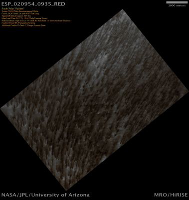 South Polar "Spiders" (Absolute Natural Colors; credits: Dr Paolo C. Fienga - Lunexit Team)
nessun commento
Parole chiave: Mars from orbit - South Polar Features - Spiders