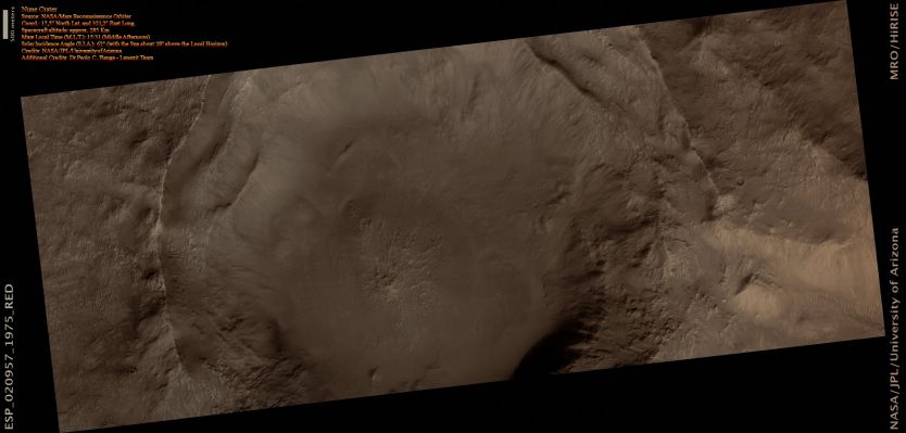 Nune Crater (Absolute Natural Colors; credits for the additional process. and color.: Drr Marco Faccin and Paolo C. Fienga - Lunexit Team)
nessun commento
Parole chiave: Mars from orbit - Craters - Nune Crater