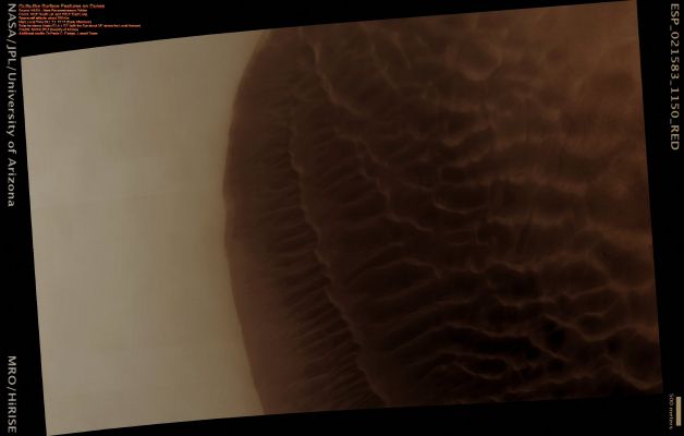 Gully-like Surface Features on Dunes (Absolute Natural Colors; credits for the additional process. and color.: Dr Paolo C. Fienga - Lunexit Team)
nessun commento
Parole chiave: Mars from orbit - Dunes - Dunefield