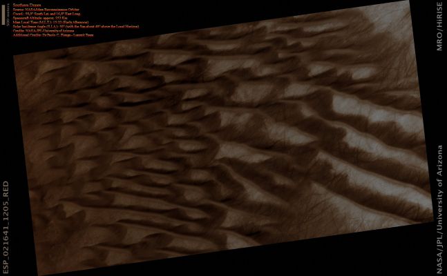 Southern Dunefield (Absolute Natural Colors; credits for the additional process. and color.: Dr Paolo C. Fienga - Lunexit Team)
nessun commento
Parole chiave: Mars from orbit - Dunes - Southern Dunefield