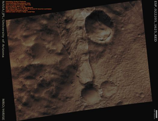Interesting Surface Features (Absolute Natural Colors; credits for the additional process. and color.: Dr Paolo C. Fienga - Lunexit Team) 
nessun commento
Parole chiave: Mars from orbit - Landslide