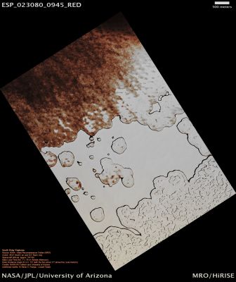 South Polar "Swiss-Cheese Surface Features" (Natural Colors; credits for the additional process. and color.: Dr Paolo C. Fienga - Lunar Explorer Italia)
nessun commento
Parole chiave: Mars from orbit - South Polar Features - Swiss-Cheese Terrain