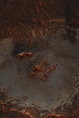 Features of Noctis Labyrinthus (EDM - Enhanced Absolute Natural Colors; credits for the additional process. and color: Dr Paolo C. Fienga - Lunexit Team)
Mars Local Time: 14:01 (early afternoon)
Coord. (centered): 9,0° South Lat. and 264,1° East Long.
Spacecraft altitude: 280,8 Km (such as about 175,5 miles) 
Original image scale range: 28,1 cm/pixel (with 1 x 1 binning) so objects ~ 84 cm across are resolved 
Map projected scale: 25 cm/pixel 
Map projection: EQUIRECTANGULAR
Emission Angle: 23,8° 
Sun-Mars-Spacecraft (or "Phase") Angle: 53,8°
Solar Incidence Angle: 30° (meaning that the Sun is about 60° above the Local Horizon)
Solar Longitude: 331,8° (Northern Winter)
Credits: NASA/JPL/University of Arizona
Additional process. and coloring: Dr Paolo C. Fienga - Lunar Explorer Italia
Parole chiave: Mars from orbit - Noctis Labyrinthus Region