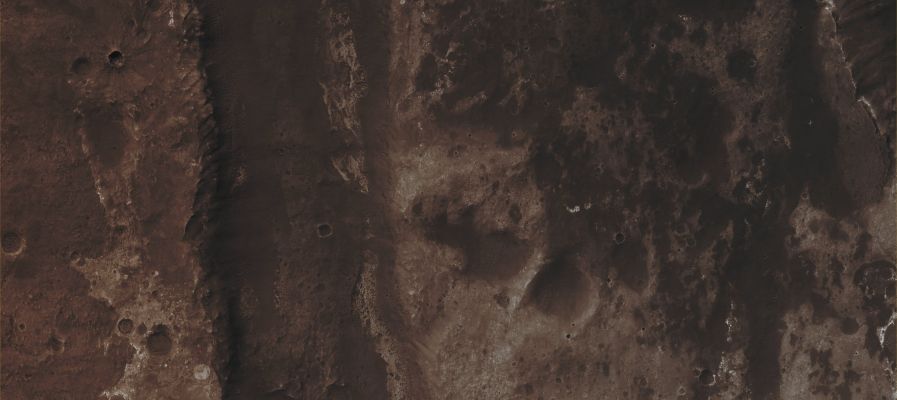 Possible Phyllosilicates at Coprates Catena (CTX "A" - Enhanced Absolute Natural Colors; credits for the additional process. and color.: Dr Paolo C. Fienga - Lunexit Team) 
Mars Local Time: 14:15 (Early Afternoon)
Coord. (centered): 14,9° South Lat. and 301,3° East Long.
Spacecraft altitude: 259,5 Km (such as about 162,2 miles) 
Original image scale range: 51,9 cm/pixel (with 2 x 2 binning) so objects ~ 1 mt and 56 cm across are resolved
Map projected scale: 50 cm/pixel
Map projection: EQUIRECTANGULAR
Emission Angle: 8,9° 
Sun-Mars-Spacecraft (or "Phase") Angle: 44,7°
Solar Incidence Angle: 36° (meaning that the Sun is about 54° above the Local Horizon)
Solar Longitude: 358,7° (Northern Winter)
Credits: NASA/JPL/University of Arizona
Additional process. and coloring: Dr Paolo C. Fienga - Lunar Explorer Italia
Parole chiave: Mars from orbit - Coprates Catena Region