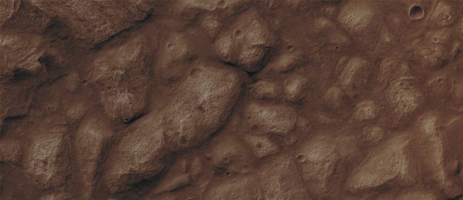 Chaos Terrain (CTX "B" - Natural Colors; credits for the additional process. and color.: Dr Paolo C. Fienga - Lunexit Team)
Mars Local Time: 14:24 (Early Afternoon)
Coord. (centered): 37,3° South Lat. and 178,7° East Long.
Spacecraft altitude: 253,4 Km (such as about 158,4 miles) 
Original image scale range: 50,7 cm/pixel (with 2 x 2 binning) so objects ~ 1 mt and 52 cm across are resolved 
Map projected scale: 50 cm/pixel
Map projection: EQUIRECTANGULAR
Emission Angle: 0,3° 
Sun-Mars-Spacecraft (or "Phase") Angle: 50,1°
Solar Incidence Angle: 50° (meaning that the Sun is about 40° above the Local Horizon)
Solar Longitude: 359,9° (Northern Winter)
Credits: NASA/JPL/University of Arizona
Additional process. and coloring: Dr Paolo C. Fienga - Lunar Explorer Italia
Parole chiave: Mars from orbit - Chaotic Terrain