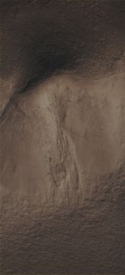 Tongue-Shaped Flow Feature on Non-Pole Facing Slope located South of Kepler Crater (Absolute Natural Colors; credits for the additional process. and color.: Dr Paolo C. Fienga - Lunexit Team)
Mars Local Time: 14:40 (early afternoon)
Coord. (centered): 48,5° South Lat. and 140,8° East Long.
Spacecraft altitude: 250,1 Km (such as about 156,3 miles) 
Original image scale range: 50,0 cm/pixel (with 2 x 2 binning) so objects ~ 1 mt and 50 cm across are resolved
Map projected scale: 50 cm/pixel
Map projection: EQUIRECTANGULAR
Emission Angle: 0,5° 
Phase Angle: 66,0°
Solar Incidence Angle: 66° (meaning that the Sun is about 24° above the Local Horizon)
Solar Longitude: 17,4° (Northern Spring)
Credits: NASA/JPL/University of Arizona
Additional process. and coloring: Lunar Explorer Italia
Parole chiave: Mars from orbit - Flow Features