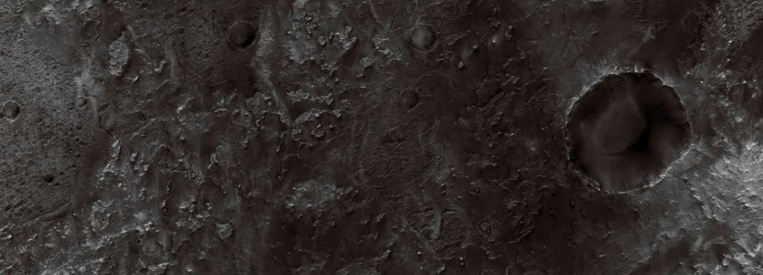 Features of the Dark Syrtis Major Region (Absolute Natural Colors; credits for the additional process. and color.: Dr Paolo C. Fienga - Lunexit Team)
Mars Local Time: 14:23 (early afternoon)
Coord. (centered): 18,0° North Lat. and 76,9° East Long.
Spacecraft altitude: 280,9 Km (such as about 175,6 miles) 
Original image scale range: 28,1 cm/pixel (with 1 x 1 binning) so objects ~ 84 cm across are resolved
Map projected scale: 25 cm/pixel
Map projection: EQUIRECTANGULAR
Emission Angle: 5,0° 
Phase Angle: 41,4°
Solar Incidence Angle: 36° (meaning that the Sun is about 54° above the Local Horizon)
Solar Longitude: 17,5° (Northern Spring)
Credits: NASA/JPL/University of Arizona
Additional process. and coloring: Lunar Explorer Italia
Parole chiave: Mars from orbit - Syrtis Major Region
