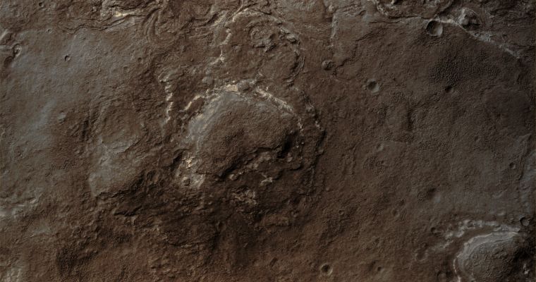 Southern Layered Features (Absolute Natural Colors; credits for the additonal process. and color.: Dr Paolo C. Fienga - Lunar Explorer Italia)
Mars Local Time: 14:38 (early afternoon)
Coord. (centered): 29,9° South Lat. and 71,8° East Long.
Spacecraft altitude: 263,1 Km (such as about 164,4 miles) 
Original image scale range: 26,3 cm/pixel (with 1 x 1 binning) so objects ~ 79 cm across are resolved
Map projected scale: 25 cm/pixel
Map projection: EQUIRECTANGULAR
Emission Angle: 7,7° 
Phase Angle: 48,6°
Solar Incidence Angle: 54° (meaning that the Sun is about 36° above the Local Horizon)
Solar Longitude: 19,0° (Northern Spring)
Credits: NASA/JPL/University of Arizona
Additional process. and coloring: Lunar Explorer Italia
Parole chiave: Mars from orbit - Layered Features