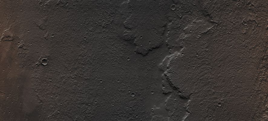 Lava Flows (Absolute Natural Colors; credits for the additional process. and color.: Dr Paolo C. Fienga - Lunexit Team)
Mars Local Time: 14:28 (early afternoon)
Coord. (centered): 10,0° North Lat. and 267,5° East Long.
Spacecraft altitude: 270,1 Km (such as about 168,8 miles) 
Original image scale range: 27,0 cm/pixel (with 1 x 1 binning) so objects ~ 81,0 cm across are resolved
Map projected scale: 25 cm/pixel
Map projection: EQUIRECTANGULAR
Emission Angle: 2,0° 
Phase Angle: 34,6°
Solar Incidence Angle: 37° (meaning that the Sun is about 53° above the Local Horizon)
Solar Longitude: 19,7° (Northern Spring)
Credits: NASA/JPL/University of Arizona
Additional process. and coloring: Lunar Explorer Italia
Parole chiave: Mars from orbit - Volcanic Features - Lava Flows and Blocks