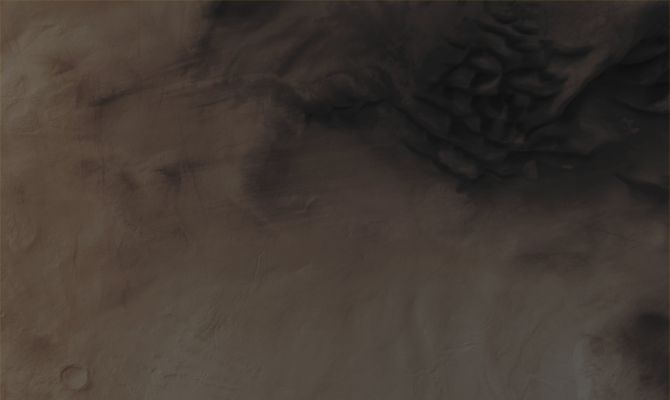 Southern Dark Dunefield (CTX Frame "A" - Absolute Natural Colors; credits for the additional process. and color.: Dr Paolo C. Fienga - Lunexit Team)
Coord. (centered): 42,6° South Lat. and 74,0° East Long.
Parole chiave: Mars from orbit - Dunefield - Southern Regions