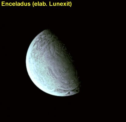Enceladus (natural colors)
Primo esperimento di elaborazione/colorizzazione Lunar Explorer Italia su Enceladus (la "Luna di Neve").
A diversa colorazione corrisponde diversa albedo; la dominante scelta è celeste, con sub-toni grigi, azzurri e bianchi.
Parole chiave: Saturn's Moons - Enceladus