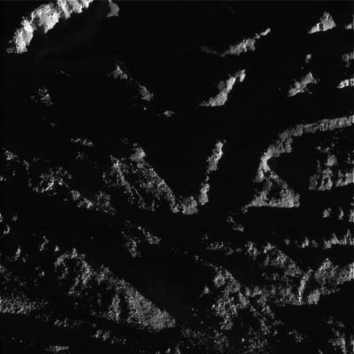 South Polar Terrain near Cairo Sulcus
Caption NASA:"This image is the 1st skeet-shoot image taken during Cassini's very close flyby of Enceladus on Aug. 11, 2008. It captures a Region near the Cairo Sulcus on Enceladus' South Polar Terrain - that is littered with blocks of ice.

The image was taken with the Cassini spacecraft narrow-angle camera on Aug. 11, 2008, a distance of approx. 1288 Km (about 800 miles) above the surface of Enceladus. 
Image scale is approximately 10 meters (33 feet) per pixel. 
Parole chiave: Saturn's Moon - Enceladus