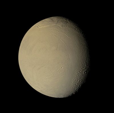 Enceladus (possible Natural Colors; credits for the additional process. and color.: Dr Paolo C. Fienga - Lunexit Team)
Caption NASA:"The Cassini Spacecraft examines old and new terrain on Saturn's fascinating Enceladus, a moon where jets of water ice particles and vapor spew from the South Pole.
Newly created terrain is at the bottom, in the center and on the left of this view. Older, cratered terrain is on the right. See PIA11685 for another view of this area and more information about its geology. This image was captured during Cassini's Nov. 21, 2009, flyby of the moon. This view looks toward the Leading Hemisphere of Enceladus. 
North on Enceladus is up and rotated 3° to the right.

The image was taken in Visible Light with the Cassini Spacecraft narrow-angle camera. The view was obtained at a distance of approx. 133.000 Km (such as about 83.000 miles) from Enceladus and at a Sun-Enceladus-Spacecraft, or Phase, Angle of 46°. 
Image scale is roughly 796 meters (2612 feet) per pixel".
Parole chiave: Saturnian Moons - Enceladus