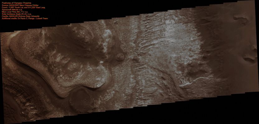 Features of Ganges Chasma (Absolute Natural Colors; credits for the additional process. and color.: Dr Paolo C. Fienga - Lunexit Team)
nessun commento
Parole chiave: Mars from orbit - Chasmas - Ganges Chasma