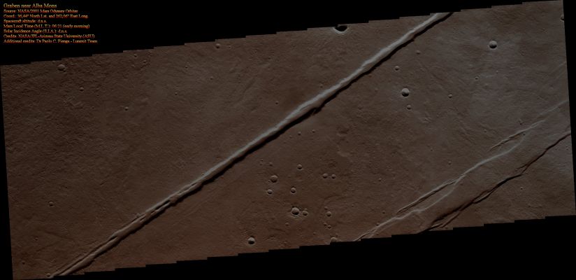 Graben (CTX Frame - Absolute Natural Colors; additional process.: Dr Paolo C. Fienga - Lunexit Team)
nessun commento
Parole chiave: Mars from orbit - Volcanoes and Volcanic Features - Graben - Alba Mons