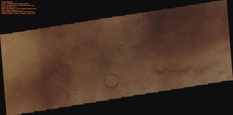 Hellas Planitia (Natural Colors; credits for the additional process. and color.: Dr Paolo C. Fienga - Lunar Explorer Italia)
nessun commento
Parole chiave: Mars from orbit - Hellas Planitia