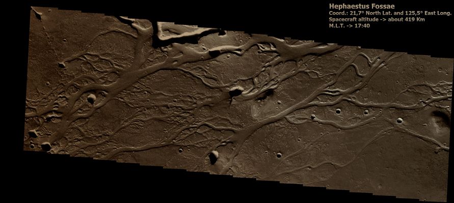 Hephaestus Fossae (Natural Colors; credits for the additional process. and color.: Dr Paolo C. Fienga - Lunexit Team)
nessun commento
Parole chiave: Mars from orbit - Hephaestus Fossae Region