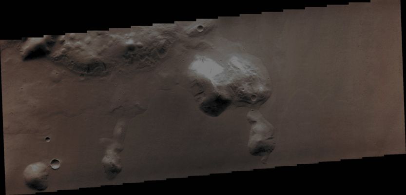 Hills in Tartarus Colles (Absolute Natural Colors; credits for the additional process. and color.: Dr Paolo C. Fienga - Lunexit Team) 
Orbit Number: 44484 
Latitude: 22,915° North 
Longitude: 185,841° East 
Instrument: VIS 
Captured: December, 25th, 2011
Parole chiave: Mars from orbit - Hills and Knobs - Tartarus Colles Region