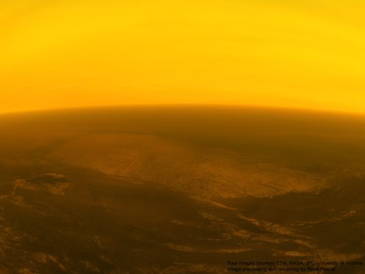 Huygens' Descent to Titan: the Shoreline - 20 Km from the Surface (credits: R. Pascal)
nessun commento
Parole chiave: Artistic Interpretations of the Solar System