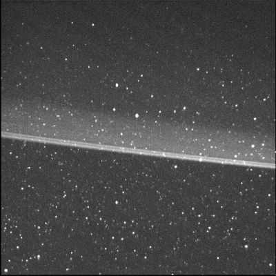 Caption NASA Originale:"This high-resolution image of Jupiter's main dust ring was collected by the Stellar Reference Unit (SRU) navigation camera aboard NASA's Juno spacecraft. The image was taken from inside the ring looking out as Juno flew between Jupiter and the radiation belts during the spacecraft's 36th close flyby on Sept. 2, 2021. The brightest thin dust bands are associated with the orbits of Jupiter's small moons, Metis and Adrastea. The image is at a resolution of nearly 20 miles (32 kilometers) per pixel".
Parole chiave: Jupiter - Rings