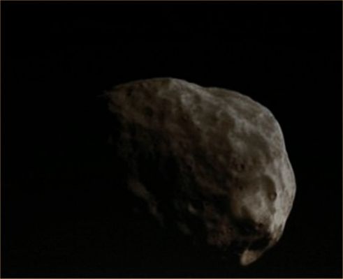 Crescent Janus (Natural Colors; credits for the additional process. and color.: Dr Paolo C. Fienga - Lunar Explorer Italia)
Caption NASA:"The Cassini Spacecraft snapped this exquisite, close-up view of Saturn's moon Janus, looking toward the South Polar Region, on Feb. 20, 2008. 
Janus is about 181 Km (approx. 113 miles) across. 

The image was taken in visible light with the Cassini spacecraft narrow-angle camera. The view was acquired at a distance of approx. 169.000 Km (such as about 105.000 miles) from Janus and at a Sun-Janus-Spacecraft, or phase, angle of 71°. Image scale is roughly 1 Km (about 0,6 mile) per pixel". 

Parole chiave: Saturnian Moons - Janus