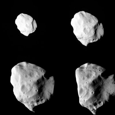 Asteroid "Lutetia"
Though the first look of the giant asteroid, through nearly 400 images, has revealed a lot about the primitive survivor's cratered surface, a lot more needs to be unlocked.

The data collected by Rosetta Spacecraft, with the help of multi-wavelength cameras, spectrometers etc., will unravel the mysteries surrounding the composition of Lutetia. Some asteroids are a broken part of iron-rich cores of proto-planets or they may just be composed of Carbon.
Parole chiave: Asteroids - Lutetia