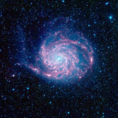 M 101 - Spiral Galaxy (a.k.a.: The "Pinwheel Galaxy")
"...He brought him outside and said, "Look toward Haeven and count the Stars, if you are able to count them"..."

- Genesis 15:5
Parole chiave: From Space images - Spitzer Space Telescope (SST)