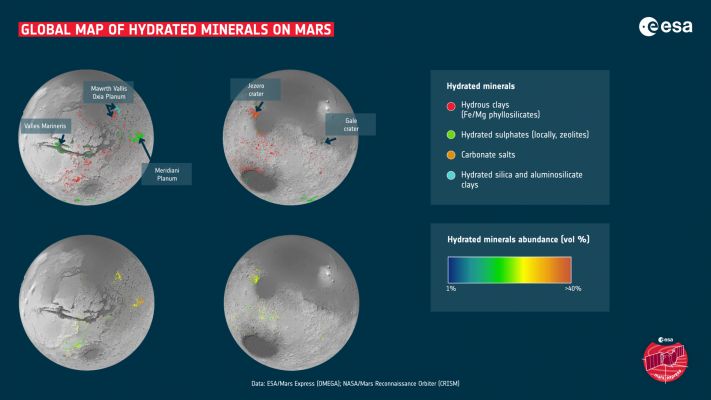 Martian Water
Interessante...

"Tracce di acqua su Marte. 
Ce ne dà conto una nuova mappa realizzata a partire dai dati raccolti nel corso di un decennio dal Mars Express di ESA e dalla Sonda MRO della NASA. Entrambe le Sonde sono in orbita intorno al pianeta rosso e grazie alle informazioni che ci hanno trasmesso negli anni – quella europea, ad esempio, è stata lanciata il 2 giugno 2003 dal Cosmodromo di Baikonur in Kazakistan – gli scienziati hanno creato la mappa più completa di cui disponiamo relativa ai giacimenti minerari marziani.

Si tratta di depositi di minerali idratati, ossia quelli che in un passato remoto sono stati alterati dalla presenza di acqua (p.e.: Argille e Sali). Sapevamo che ce n’erano e li abbiamo anche osservati abbastanza da vicino grazie al Rover Curiosity. Tuttavia, come spiega Scien-Alert, una mappa più ampia di dove poterle trovare ci concede “un’immagine più comprensiva della storia dell’acqua su Marte e ci aiuterà a pianificare future esplorazioni di un pianeta oggi asciutto e polveroso”. Ma che in passato era sensibilmente diverso: secondo la mappa, infatti, ovunque ci si diriga su Marte si scova qualcosa di interessante.

Il nuovo lavoro, guidato dallo scienziato planetario John Carter dell'Università di Parigi-Saclay e dell'Università di Aix Marsiglia in Francia, ha identificato più depositi e aree d’interesse di minerali acquosi di quante se ne conoscessero. Se fino a dieci anni fa conoscevamo un migliaio di affioramenti, come spiega Media INAF (Istituto Nazionale di Astrofisica), la nuova mappa ha ribaltato la situazione, rivelando centinaia di migliaia di tali aree nelle parti più vecchie del pianeta. L’acqua ha insomma svolto un ruolo essenziale nel plasmare la Geologia di un pianeta che oggi ci appare davvero così distante da un posto ricco d’acqua.
Ma la presenza dell’acqua fu persistente o episodica, limitata a una fase della storia del pianeta? Non lo sappiamo ancora perché il quadro risultante dalla nuova mappa è particolarmente complesso, fra sali che sembrano più antichi di alcune argille e zone argillose in cui vi è appunto una stretta mescolanza dei due minerali. Di certo la fase umida fu più lunga di quanto si immaginasse fino a pochi anni fa. 

“L’evoluzione da molta acqua a niente acqua non è così netta come pensavamo. L’acqua non si è fermata in una notte - spiega infatti Carter - vediamo un’enorme diversità di contesti geologici, così che nessun processo o semplice sequenza temporale può spiegare l’evoluzione della mineralogia di Marte. Questo è il primo risultato del nostro studio. Il secondo è che se si escludono i processi vitali sulla Terra, Marte mostra una diversità di mineralogia in contesti geologici proprio come succede sulla Terra”.

Un altro articolo, pubblicato come la mappa sulla rivista Icarus e con prima firmataria Lucie Riu dell’Institute of Space and Astronautical Science (Isas), Japanese Aerospace eXploration Agency (JAXA), in Giappone, entra invece nel vivo della pianificazione delle missioni future su Marte sempre sulla base della stessa mappa. In particolare, per l’individuazione dei siti di atterraggio: i minerali acquosi contengono ancora molecole d’acqua e insieme al ghiaccio d’acqua sepolto possono costituire risorse da utilizzare in loco, magari per i futuri insediamenti umani. Intanto, prima delle prospettive fantascientifiche, si tratta di minerali molto interessanti da studiare: basti pensare al cratere di Jezero, dove lo scorso anno è atterrato il rover Perseverance, sito di Oxia Planum, dove atterrerà il Rover dell’ESA "Rosalind Franklin", costituito di antiche argille piene di minerali ricchi di Ferro e Magnesio, Smectite e Vermiculite".
Parole chiave: Maps