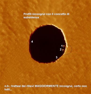 The "Martian Black Hole" (extra detail mgnf)
Per i commenti su questo frame, Vi invitiamo a leggere l'articolo pubblicato su TruePlanets dal titolo:The “Martian Black Hole”, ovvero: una ricostruzione alternativa circa la possibile natura di un rilievo marziano inquietante…
(riesame critico del frame Mars Reconnaissance Orbiter PSP_003647_1745) - del Dr Paolo C. Fienga e di Lunar Explorer Italia.

Parole chiave: Mars from orbit - Extremely Controversial Surface Feature
