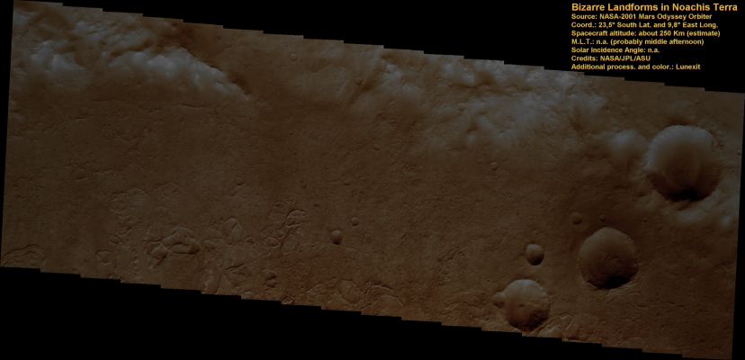 Odd Rimmed Depressions in Noachis Terra (Natural Colors; credits for the additional process. and color.: Dr Paolo C. Fienga - Lunar Explorer Italia)
nessun commento
Parole chiave: Mars from orbit - Craters - Unnamed Crater in Noachis Terra