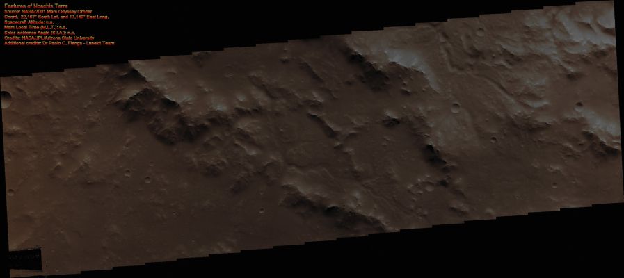 Features of Noachis Terra (Natural Colors; credits for the additional process. and color.: Dr Paolo C. Fienga - Lunexit Team)
nessun commento
Parole chiave: Mars from orbit - Noachis Terra Region